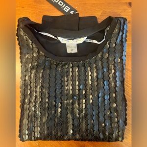BIANCA NYGARD Black Leather Cut Out Top (NWT)